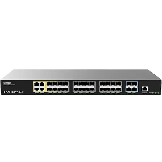 სვიჩი Grandstream GWN7831, Layer 3 Managed Network Switch, 24x SFP, 4x SFP+, 4x GbE combo, optional redundant PSU - TechMall.geსვიჩი Grandstream GWN7831, Layer 3 Managed Network Switch, 24x SFP, 4x SFP+, 4x GbE combo, optional redundant PSU - TechMall.ge ,სვიჩი Grandstream GWN7831, Layer 3 Managed Network Switch, 24x SFP, 4x SFP+, 4x GbE combo, optional redundant PSU - TechMall.ge