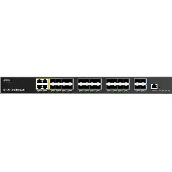 სვიჩი Grandstream GWN7831, Layer 3 Managed Network Switch, 24x SFP, 4x SFP+, 4x GbE combo, optional redundant PSU, 4 image - TechMall.geსვიჩი Grandstream GWN7831, Layer 3 Managed Network Switch, 24x SFP, 4x SFP+, 4x GbE combo, optional redundant PSU, 4 image - TechMall.ge ,სვიჩი Grandstream GWN7831, Layer 3 Managed Network Switch, 24x SFP, 4x SFP+, 4x GbE combo, optional redundant PSU, 4 image - TechMall.ge