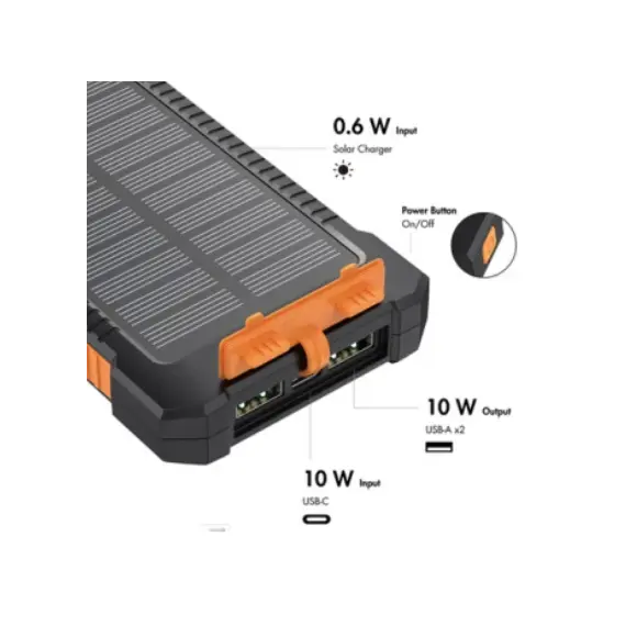 პორტატული დამტენი Logilink PA0304 Solar Power Bank 8000mAh Flashlight 2xUSB Orange/Black, 4 image - TechMall.geპორტატული დამტენი Logilink PA0304 Solar Power Bank 8000mAh Flashlight 2xUSB Orange/Black, 4 image - TechMall.ge ,პორტატული დამტენი Logilink PA0304 Solar Power Bank 8000mAh Flashlight 2xUSB Orange/Black, 4 image - TechMall.ge