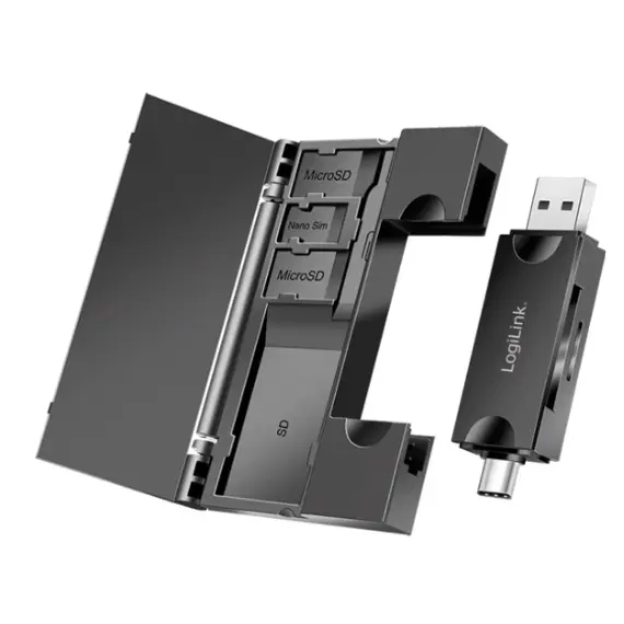 ბარათების წამკითხველი Logilink CR0049 USB 3.2 Gen1 card reader for SD- & microSD cards with memory card storage - TechMall.geბარათების წამკითხველი Logilink CR0049 USB 3.2 Gen1 card reader for SD- & microSD cards with memory card storage - TechMall.ge ,ბარათების წამკითხველი Logilink CR0049 USB 3.2 Gen1 card reader for SD- & microSD cards with memory card storage - TechMall.ge