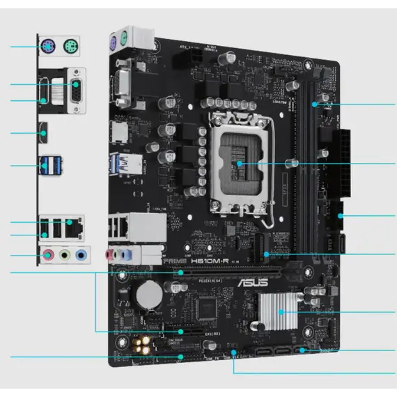 დედა დაფა Asus LGA 1700/ PRIME H610M-R-SI//LGA1700,H610,DP,HDMI,VGA,MB 13th generation Intel, 2 image - TechMall.geდედა დაფა Asus LGA 1700/ PRIME H610M-R-SI//LGA1700,H610,DP,HDMI,VGA,MB 13th generation Intel, 2 image - TechMall.ge ,დედა დაფა Asus LGA 1700/ PRIME H610M-R-SI//LGA1700,H610,DP,HDMI,VGA,MB 13th generation Intel, 2 image - TechMall.ge
