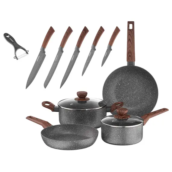 ქვაბების და ტაფების ნაკრები Ardesto 12 pcs set Midori,  stainless steel - TechMall.geქვაბების და ტაფების ნაკრები Ardesto 12 pcs set Midori,  stainless steel - TechMall.ge ,ქვაბების და ტაფების ნაკრები Ardesto 12 pcs set Midori,  stainless steel - TechMall.ge