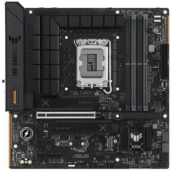 დედა დაფა ASUS Motherboard TUF GAMING B760M-PLUS WIFI II s1700 B760 4xDDR5 M.2 HDMI DP Wi-Fi BT mATX - TechMall.geდედა დაფა ASUS Motherboard TUF GAMING B760M-PLUS WIFI II s1700 B760 4xDDR5 M.2 HDMI DP Wi-Fi BT mATX - TechMall.ge ,დედა დაფა ASUS Motherboard TUF GAMING B760M-PLUS WIFI II s1700 B760 4xDDR5 M.2 HDMI DP Wi-Fi BT mATX - TechMall.ge