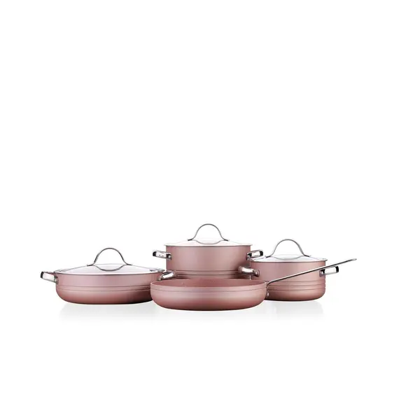 ქვაბების და ტაფების ნაკრები Korkmaz A2619 Linea 7 pcs Cookware Set- Rosagold, 2 image - TechMall.geქვაბების და ტაფების ნაკრები Korkmaz A2619 Linea 7 pcs Cookware Set- Rosagold, 2 image - TechMall.ge ,ქვაბების და ტაფების ნაკრები Korkmaz A2619 Linea 7 pcs Cookware Set- Rosagold, 2 image - TechMall.ge