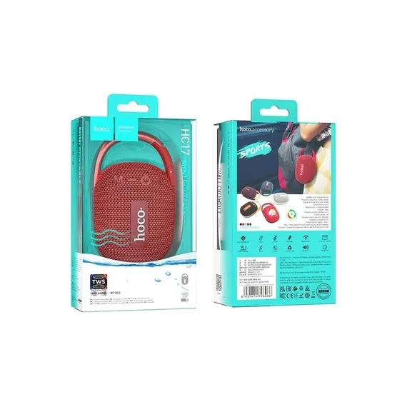 დინამიკი Hoco HC17 Easy joy sports wireless speaker Red, 2 image - TechMall.geდინამიკი Hoco HC17 Easy joy sports wireless speaker Red, 2 image - TechMall.ge ,დინამიკი Hoco HC17 Easy joy sports wireless speaker Red, 2 image - TechMall.ge