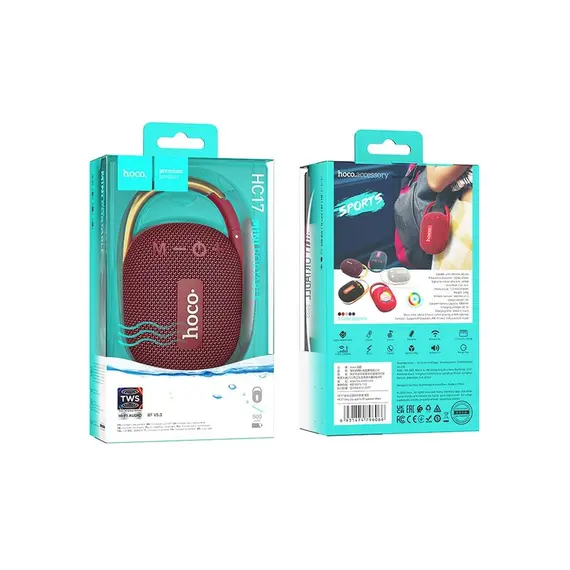 დინამიკი Hoco HC17 Easy joy sports wireless speaker Wine red, 2 image - TechMall.geდინამიკი Hoco HC17 Easy joy sports wireless speaker Wine red, 2 image - TechMall.ge ,დინამიკი Hoco HC17 Easy joy sports wireless speaker Wine red, 2 image - TechMall.ge
