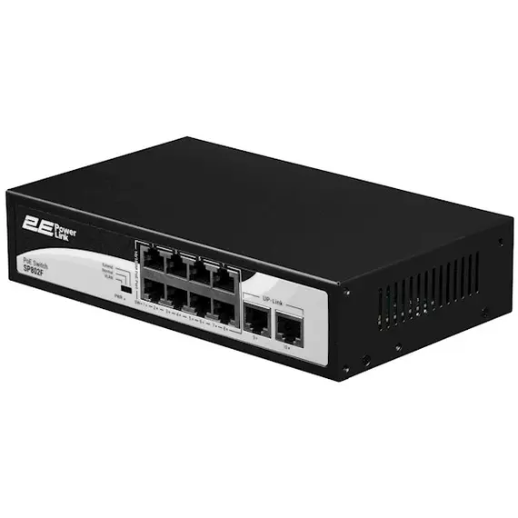 სვიჩი 2E PowerLink Switch SP802F 10xFE (8xPoE, 2xUplink), 96W, Unmanaged - TechMall.geსვიჩი 2E PowerLink Switch SP802F 10xFE (8xPoE, 2xUplink), 96W, Unmanaged - TechMall.ge ,სვიჩი 2E PowerLink Switch SP802F 10xFE (8xPoE, 2xUplink), 96W, Unmanaged - TechMall.ge