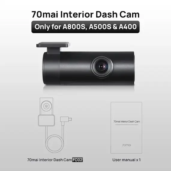 მანქანის შიდა ინტერიერის კამერა 70mai Interior Cam FC02 only for 70mai A500S, A400, A800S, 2 image - TechMall.geმანქანის შიდა ინტერიერის კამერა 70mai Interior Cam FC02 only for 70mai A500S, A400, A800S, 2 image - TechMall.ge ,მანქანის შიდა ინტერიერის კამერა 70mai Interior Cam FC02 only for 70mai A500S, A400, A800S, 2 image - TechMall.ge