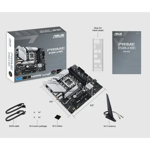 დედა დაფა ASUS Motherboard PRIME B760M-A WIFI s1700 B760 4xDDR5 M.2 HDMI DP Wi-Fi BT mATX, 4 image - TechMall.geდედა დაფა ASUS Motherboard PRIME B760M-A WIFI s1700 B760 4xDDR5 M.2 HDMI DP Wi-Fi BT mATX, 4 image - TechMall.ge ,დედა დაფა ASUS Motherboard PRIME B760M-A WIFI s1700 B760 4xDDR5 M.2 HDMI DP Wi-Fi BT mATX, 4 image - TechMall.ge