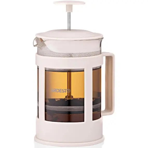 ჩაიდანი Ardesto French press Fresh, 800ml, borosilicate glass, plastic, transparent, beige, 3 image - TechMall.geჩაიდანი Ardesto French press Fresh, 800ml, borosilicate glass, plastic, transparent, beige, 3 image - TechMall.ge ,ჩაიდანი Ardesto French press Fresh, 800ml, borosilicate glass, plastic, transparent, beige, 3 image - TechMall.ge