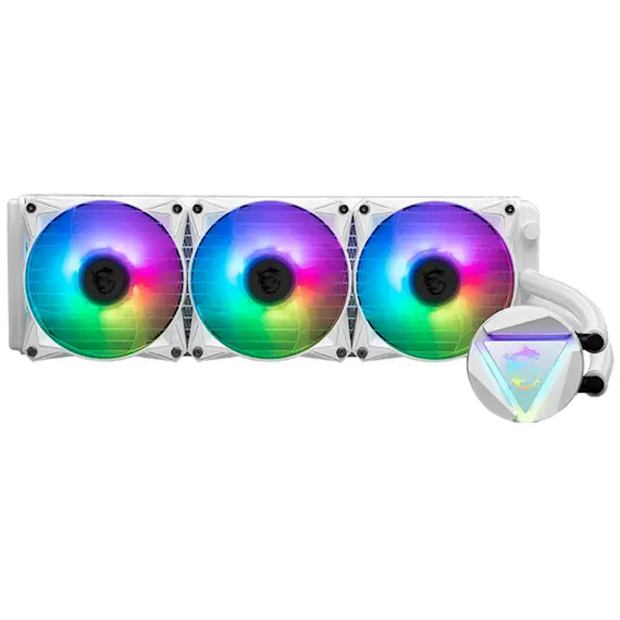 თხევადი გაგრილება MSI 306-7ZW1B53-813 MAG CORELIQUID 360R V2, ARGB, 120mm, 4200RPM, Liquid Cooling, White, 2 image - TechMall.geთხევადი გაგრილება MSI 306-7ZW1B53-813 MAG CORELIQUID 360R V2, ARGB, 120mm, 4200RPM, Liquid Cooling, White, 2 image - TechMall.ge ,თხევადი გაგრილება MSI 306-7ZW1B53-813 MAG CORELIQUID 360R V2, ARGB, 120mm, 4200RPM, Liquid Cooling, White, 2 image - TechMall.ge