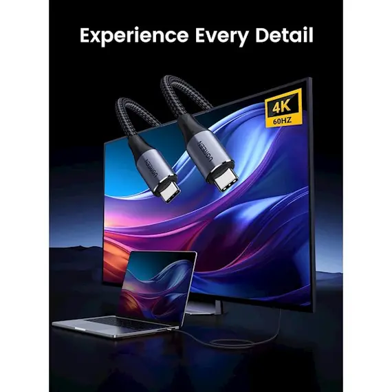 ვიდეო კაბელი UGREEN US355 (80150), 4K Video Cable , 100W Type-c To Type-c USB C To USB C 3.2 Gen 2 Cable, 1m, Black, 3 image - TechMall.geვიდეო კაბელი UGREEN US355 (80150), 4K Video Cable , 100W Type-c To Type-c USB C To USB C 3.2 Gen 2 Cable, 1m, Black, 3 image - TechMall.ge ,ვიდეო კაბელი UGREEN US355 (80150), 4K Video Cable , 100W Type-c To Type-c USB C To USB C 3.2 Gen 2 Cable, 1m, Black, 3 image - TechMall.ge