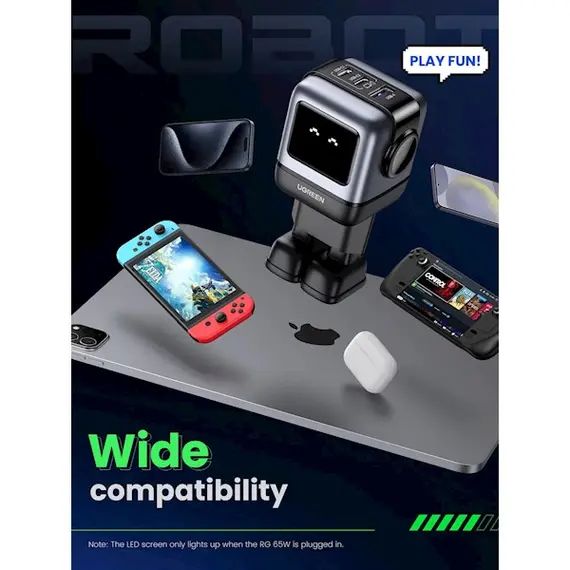 მობილურის დამტენი UGREEN 25685B Nexode RG, 65W, USB, USB Type-C, Black/Grey, 3 image - TechMall.geმობილურის დამტენი UGREEN 25685B Nexode RG, 65W, USB, USB Type-C, Black/Grey, 3 image - TechMall.ge ,მობილურის დამტენი UGREEN 25685B Nexode RG, 65W, USB, USB Type-C, Black/Grey, 3 image - TechMall.ge