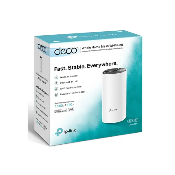 როუტერი TP-link Deco M4(1-pack)  AC1200 Whole Home Mesh Wi-Fi Unit, 3 image - TechMall.geროუტერი TP-link Deco M4(1-pack)  AC1200 Whole Home Mesh Wi-Fi Unit, 3 image - TechMall.ge ,როუტერი TP-link Deco M4(1-pack)  AC1200 Whole Home Mesh Wi-Fi Unit, 3 image - TechMall.ge