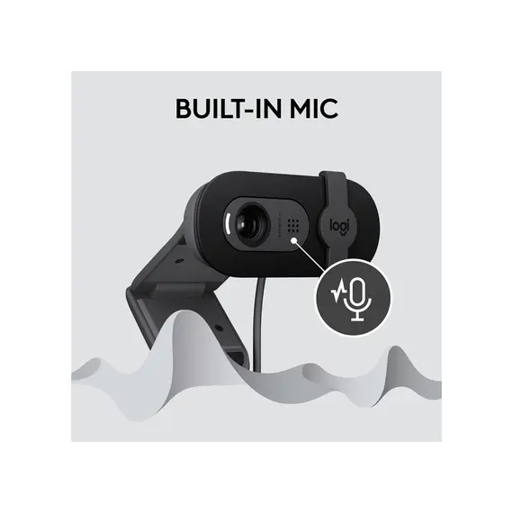 ვებკამერა LOGITECH Brio 100 Full HD Webcam - GRAPHITE - USB - EMEA28-935, 3 image - TechMall.geვებკამერა LOGITECH Brio 100 Full HD Webcam - GRAPHITE - USB - EMEA28-935, 3 image - TechMall.ge ,ვებკამერა LOGITECH Brio 100 Full HD Webcam - GRAPHITE - USB - EMEA28-935, 3 image - TechMall.ge