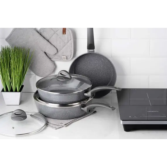 ტაფა Ardesto Deep Fry pan with lid Gemini Gourmet Apulia, 24cm, aluminium, gray, 2 image - TechMall.geტაფა Ardesto Deep Fry pan with lid Gemini Gourmet Apulia, 24cm, aluminium, gray, 2 image - TechMall.ge ,ტაფა Ardesto Deep Fry pan with lid Gemini Gourmet Apulia, 24cm, aluminium, gray, 2 image - TechMall.ge