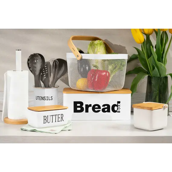 პურის შესანახი Ardesto Bread bin Midori 33х18х13cm, metal, bamboo, white, 2 image - TechMall.geპურის შესანახი Ardesto Bread bin Midori 33х18х13cm, metal, bamboo, white, 2 image - TechMall.ge ,პურის შესანახი Ardesto Bread bin Midori 33х18х13cm, metal, bamboo, white, 2 image - TechMall.ge