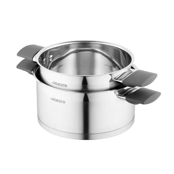 ქვაბების ნაკრები Ardesto Cookware set Gemini Trento, 6pcs, stainless steel, 3 image - TechMall.geქვაბების ნაკრები Ardesto Cookware set Gemini Trento, 6pcs, stainless steel, 3 image - TechMall.ge ,ქვაბების ნაკრები Ardesto Cookware set Gemini Trento, 6pcs, stainless steel, 3 image - TechMall.ge