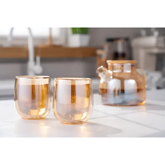 ჭიქების ნაკრები Ardesto Doublewall mug set Golden Moon, 250ml, 2pcs, borosilicate glass, golden, 2 image - TechMall.geჭიქების ნაკრები Ardesto Doublewall mug set Golden Moon, 250ml, 2pcs, borosilicate glass, golden, 2 image - TechMall.ge ,ჭიქების ნაკრები Ardesto Doublewall mug set Golden Moon, 250ml, 2pcs, borosilicate glass, golden, 2 image - TechMall.ge