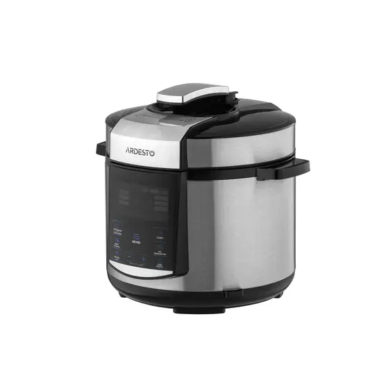 მულტისახარში Ardesto pressure cooker, 900W, bowl-5l, electronic control, recipes book, iron/plastic, silver, 3 image - TechMall.geმულტისახარში Ardesto pressure cooker, 900W, bowl-5l, electronic control, recipes book, iron/plastic, silver, 3 image - TechMall.ge ,მულტისახარში Ardesto pressure cooker, 900W, bowl-5l, electronic control, recipes book, iron/plastic, silver, 3 image - TechMall.ge