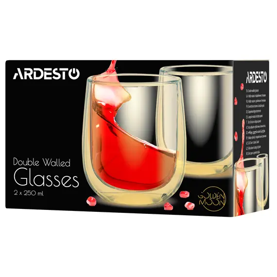 ჭიქების ნაკრები Ardesto Doublewall mug set Golden Moon, 250ml, 2pcs, borosilicate glass, golden, 6 image - TechMall.geჭიქების ნაკრები Ardesto Doublewall mug set Golden Moon, 250ml, 2pcs, borosilicate glass, golden, 6 image - TechMall.ge ,ჭიქების ნაკრები Ardesto Doublewall mug set Golden Moon, 250ml, 2pcs, borosilicate glass, golden, 6 image - TechMall.ge