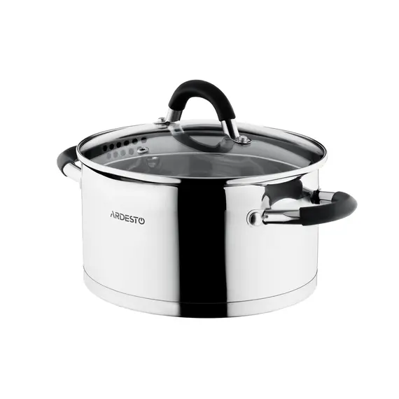 ქვაბების ნაკრები Ardesto Cookware set Gemini Monza with drain, 6pcs, stainless steel, 2 image - TechMall.geქვაბების ნაკრები Ardesto Cookware set Gemini Monza with drain, 6pcs, stainless steel, 2 image - TechMall.ge ,ქვაბების ნაკრები Ardesto Cookware set Gemini Monza with drain, 6pcs, stainless steel, 2 image - TechMall.ge