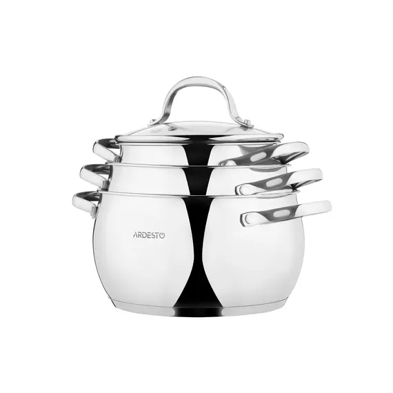 ქვაბების ნაკრები Ardesto Cookware set Gemini Vittoria, 6pcs, stainless steel, 3 image - TechMall.geქვაბების ნაკრები Ardesto Cookware set Gemini Vittoria, 6pcs, stainless steel, 3 image - TechMall.ge ,ქვაბების ნაკრები Ardesto Cookware set Gemini Vittoria, 6pcs, stainless steel, 3 image - TechMall.ge