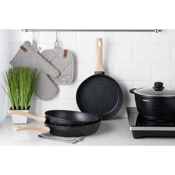 ტაფა Ardesto Deep Fry pan Midori 24cm, aluminium, black, 5 image - TechMall.geტაფა Ardesto Deep Fry pan Midori 24cm, aluminium, black, 5 image - TechMall.ge ,ტაფა Ardesto Deep Fry pan Midori 24cm, aluminium, black, 5 image - TechMall.ge