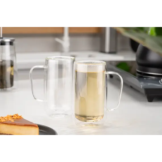 ჭიქების ნაკრები Ardesto Doublewall mug set with handles, 400ml, 2pcs, borosilicate glass, transparent, 3 image - TechMall.geჭიქების ნაკრები Ardesto Doublewall mug set with handles, 400ml, 2pcs, borosilicate glass, transparent, 3 image - TechMall.ge ,ჭიქების ნაკრები Ardesto Doublewall mug set with handles, 400ml, 2pcs, borosilicate glass, transparent, 3 image - TechMall.ge