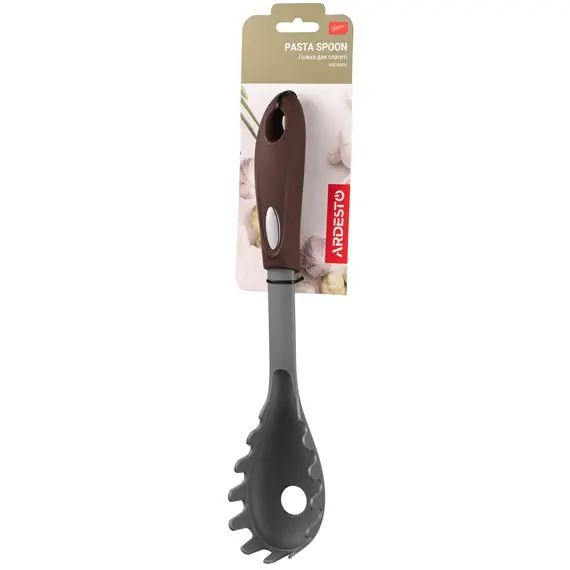 კოვზი პასტისთვის Ardesto Spaghetti spoon Gemini, 28cm, nylon, gray-brown - TechMall.geკოვზი პასტისთვის Ardesto Spaghetti spoon Gemini, 28cm, nylon, gray-brown - TechMall.ge ,კოვზი პასტისთვის Ardesto Spaghetti spoon Gemini, 28cm, nylon, gray-brown - TechMall.ge