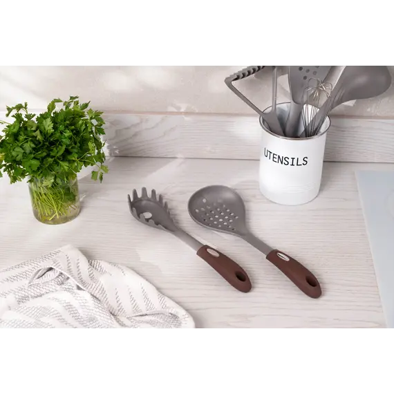 კოვზი პასტისთვის Ardesto Spaghetti spoon Gemini, 28cm, nylon, gray-brown, 2 image - TechMall.geკოვზი პასტისთვის Ardesto Spaghetti spoon Gemini, 28cm, nylon, gray-brown, 2 image - TechMall.ge ,კოვზი პასტისთვის Ardesto Spaghetti spoon Gemini, 28cm, nylon, gray-brown, 2 image - TechMall.ge