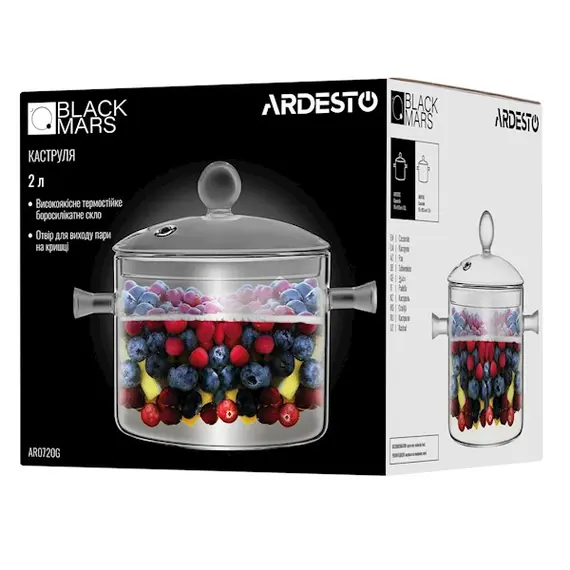ქვაბი Ardesto Casserole Black Mars, 2l, borosilicate glass, 4 image - TechMall.geქვაბი Ardesto Casserole Black Mars, 2l, borosilicate glass, 4 image - TechMall.ge ,ქვაბი Ardesto Casserole Black Mars, 2l, borosilicate glass, 4 image - TechMall.ge
