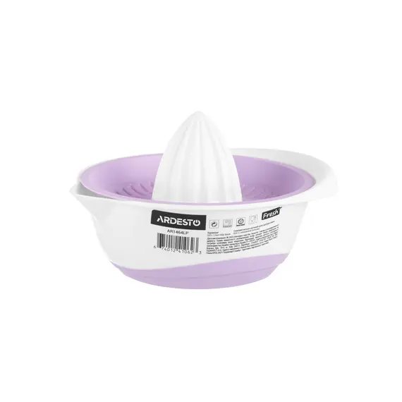 მექანიკური წვენსაწური Ardesto Citrus manual squeezer Fresh, 0.6l, plastic, lilac, 7 image - TechMall.geმექანიკური წვენსაწური Ardesto Citrus manual squeezer Fresh, 0.6l, plastic, lilac, 7 image - TechMall.ge ,მექანიკური წვენსაწური Ardesto Citrus manual squeezer Fresh, 0.6l, plastic, lilac, 7 image - TechMall.ge