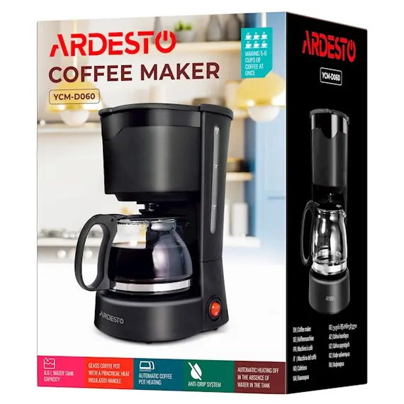 ყავის აპარატი Ardesto Coffeemaker YCM-D060, 6 image - TechMall.geყავის აპარატი Ardesto Coffeemaker YCM-D060, 6 image - TechMall.ge ,ყავის აპარატი Ardesto Coffeemaker YCM-D060, 6 image - TechMall.ge