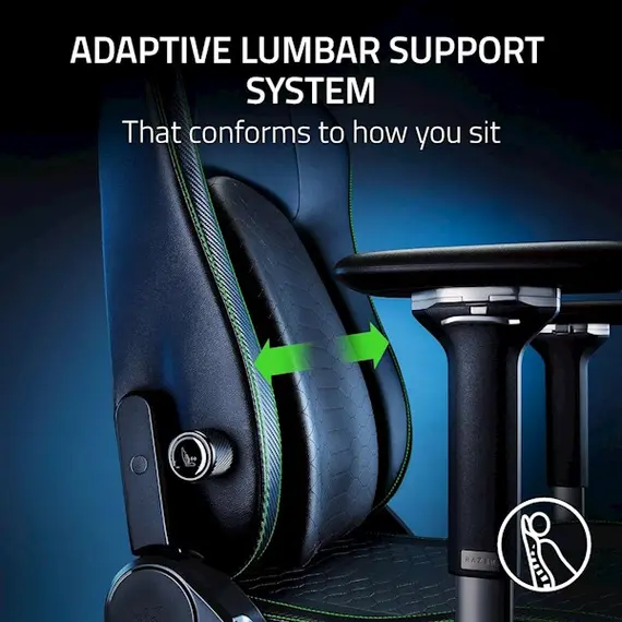 სათამაშო სავარძელი Razer chair Iskur V2 EPU Leather, 4D-Armrests, black-green, 5 image - TechMall.geსათამაშო სავარძელი Razer chair Iskur V2 EPU Leather, 4D-Armrests, black-green, 5 image - TechMall.ge ,სათამაშო სავარძელი Razer chair Iskur V2 EPU Leather, 4D-Armrests, black-green, 5 image - TechMall.ge