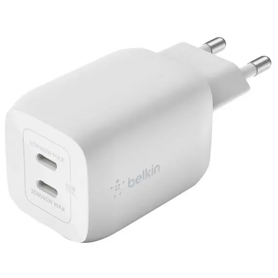 ადაპტერი Belkin Wall Charger 65W 2xUSB-C GAN PD PPS, white - TechMall.geადაპტერი Belkin Wall Charger 65W 2xUSB-C GAN PD PPS, white - TechMall.ge ,ადაპტერი Belkin Wall Charger 65W 2xUSB-C GAN PD PPS, white - TechMall.ge