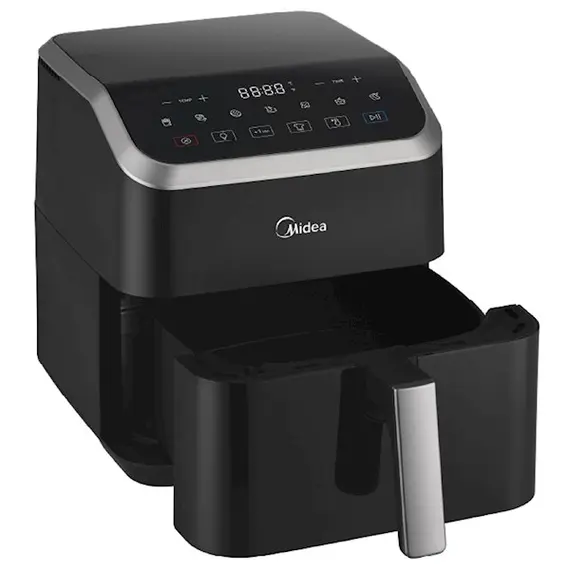 აეროგრილი Midea MF-CY55K, 1600W, 5L, Air Fryer, Black, 3 image - TechMall.geაეროგრილი Midea MF-CY55K, 1600W, 5L, Air Fryer, Black, 3 image - TechMall.ge ,აეროგრილი Midea MF-CY55K, 1600W, 5L, Air Fryer, Black, 3 image - TechMall.ge