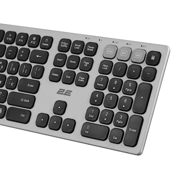 კლავიატურა 2E 2E-KS270WBGR Scissor, Wireless, USB, Bluetooth, Keyboard, Grey/Black, 3 image - TechMall.geკლავიატურა 2E 2E-KS270WBGR Scissor, Wireless, USB, Bluetooth, Keyboard, Grey/Black, 3 image - TechMall.ge ,კლავიატურა 2E 2E-KS270WBGR Scissor, Wireless, USB, Bluetooth, Keyboard, Grey/Black, 3 image - TechMall.ge