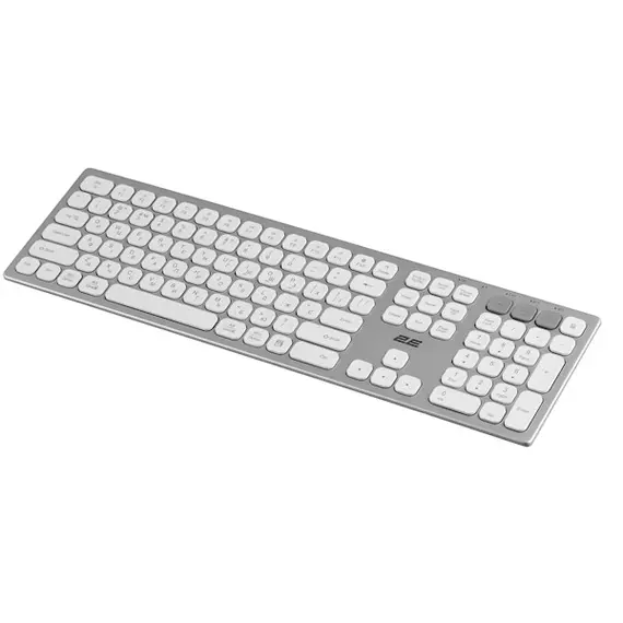 კლავიატურა 2E 2E-KS270WBWH Scissor, Wireless, USB, Bluetooth, Keyboard, White/Silver, 2 image - TechMall.geკლავიატურა 2E 2E-KS270WBWH Scissor, Wireless, USB, Bluetooth, Keyboard, White/Silver, 2 image - TechMall.ge ,კლავიატურა 2E 2E-KS270WBWH Scissor, Wireless, USB, Bluetooth, Keyboard, White/Silver, 2 image - TechMall.ge