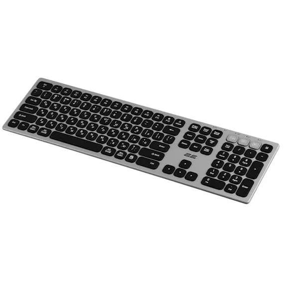 კლავიატურა 2E 2E-KS270WBGR Scissor, Wireless, USB, Bluetooth, Keyboard, Grey/Black, 2 image - TechMall.geკლავიატურა 2E 2E-KS270WBGR Scissor, Wireless, USB, Bluetooth, Keyboard, Grey/Black, 2 image - TechMall.ge ,კლავიატურა 2E 2E-KS270WBGR Scissor, Wireless, USB, Bluetooth, Keyboard, Grey/Black, 2 image - TechMall.ge