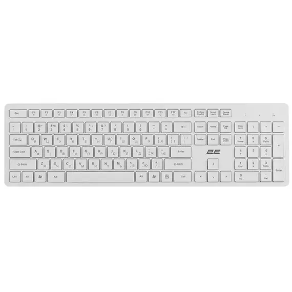 კლავიატურა 2E 2E-KS260WWH_UA, Wireless, USB, Keyboard, White - TechMall.geკლავიატურა 2E 2E-KS260WWH_UA, Wireless, USB, Keyboard, White - TechMall.ge ,კლავიატურა 2E 2E-KS260WWH_UA, Wireless, USB, Keyboard, White - TechMall.ge