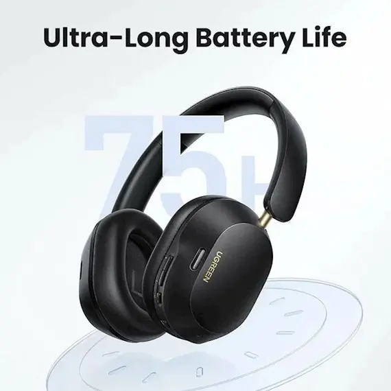 ყურსასმენი UGREEN HP203 (35757), Headset, Wireless, Bluetooth, Black, 2 image - TechMall.geყურსასმენი UGREEN HP203 (35757), Headset, Wireless, Bluetooth, Black, 2 image - TechMall.ge ,ყურსასმენი UGREEN HP203 (35757), Headset, Wireless, Bluetooth, Black, 2 image - TechMall.ge