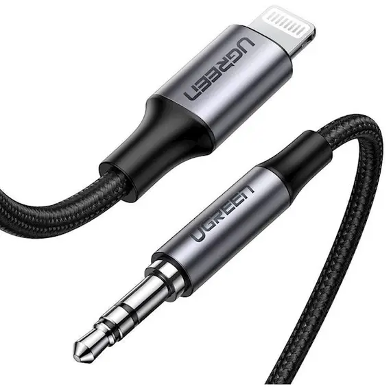 აუდიო ადაპტერი UGREEN US315 (70509), MFA Lightning To 3.5mm Aux Cable, 1M, Gray/Black - TechMall.geაუდიო ადაპტერი UGREEN US315 (70509), MFA Lightning To 3.5mm Aux Cable, 1M, Gray/Black - TechMall.ge ,აუდიო ადაპტერი UGREEN US315 (70509), MFA Lightning To 3.5mm Aux Cable, 1M, Gray/Black - TechMall.ge