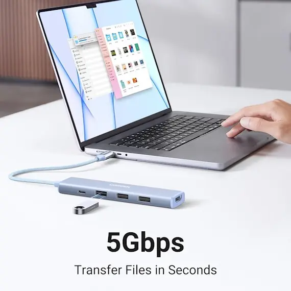 USB-C ჰაბი UGREEN CM478 (35581), USB, USB-C, HDMI, HUB, Blue, 6 image - TechMall.geUSB-C ჰაბი UGREEN CM478 (35581), USB, USB-C, HDMI, HUB, Blue, 6 image - TechMall.ge ,USB-C ჰაბი UGREEN CM478 (35581), USB, USB-C, HDMI, HUB, Blue, 6 image - TechMall.ge