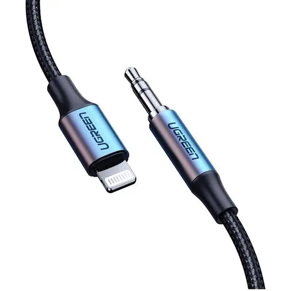 აუდიო ადაპტერი UGREEN US315 (70509), MFA Lightning To 3.5mm Aux Cable, 1M, Gray/Black, 2 image - TechMall.geაუდიო ადაპტერი UGREEN US315 (70509), MFA Lightning To 3.5mm Aux Cable, 1M, Gray/Black, 2 image - TechMall.ge ,აუდიო ადაპტერი UGREEN US315 (70509), MFA Lightning To 3.5mm Aux Cable, 1M, Gray/Black, 2 image - TechMall.ge