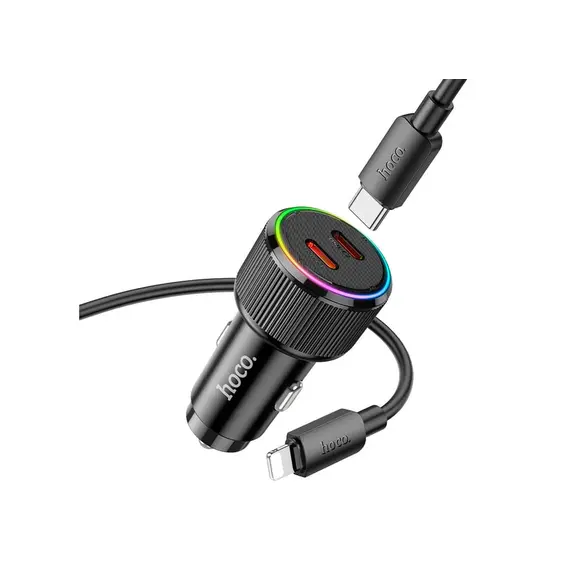 მანქანის დატენი Hoco NZ14B Guerrero PD50W Dual-Type-C car charger black, 3 image - TechMall.geმანქანის დატენი Hoco NZ14B Guerrero PD50W Dual-Type-C car charger black, 3 image - TechMall.ge ,მანქანის დატენი Hoco NZ14B Guerrero PD50W Dual-Type-C car charger black, 3 image - TechMall.ge