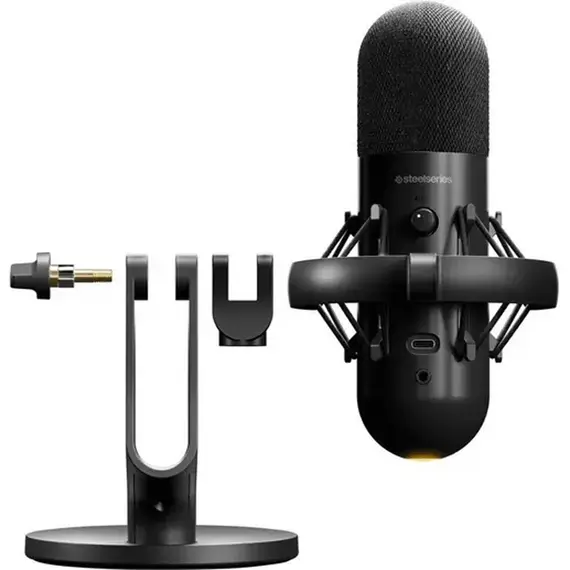 მიკროფონი SteelSeries Gaming microphone Alias, Omni, USB-A, black, 4 image - TechMall.geმიკროფონი SteelSeries Gaming microphone Alias, Omni, USB-A, black, 4 image - TechMall.ge ,მიკროფონი SteelSeries Gaming microphone Alias, Omni, USB-A, black, 4 image - TechMall.ge
