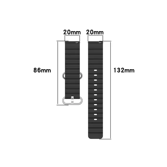 სმარტ საათის სამაჯური For Samsung Galaxy Watch3 41mm / Gear Sport Universal 20mm Wave Design Silicone Replacement Strap Solid Color Wrist Band - Black, 4 image - TechMall.geსმარტ საათის სამაჯური For Samsung Galaxy Watch3 41mm / Gear Sport Universal 20mm Wave Design Silicone Replacement Strap Solid Color Wrist Band - Black, 4 image - TechMall.ge ,სმარტ საათის სამაჯური For Samsung Galaxy Watch3 41mm / Gear Sport Universal 20mm Wave Design Silicone Replacement Strap Solid Color Wrist Band - Black, 4 image - TechMall.ge