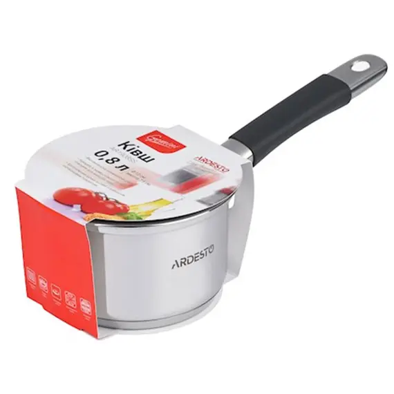 ქვაბი Saucepan Ardesto Gemini, glass lid, 0.8 l, gray handles with silicone, 3 image - TechMall.geქვაბი Saucepan Ardesto Gemini, glass lid, 0.8 l, gray handles with silicone, 3 image - TechMall.ge ,ქვაბი Saucepan Ardesto Gemini, glass lid, 0.8 l, gray handles with silicone, 3 image - TechMall.ge
