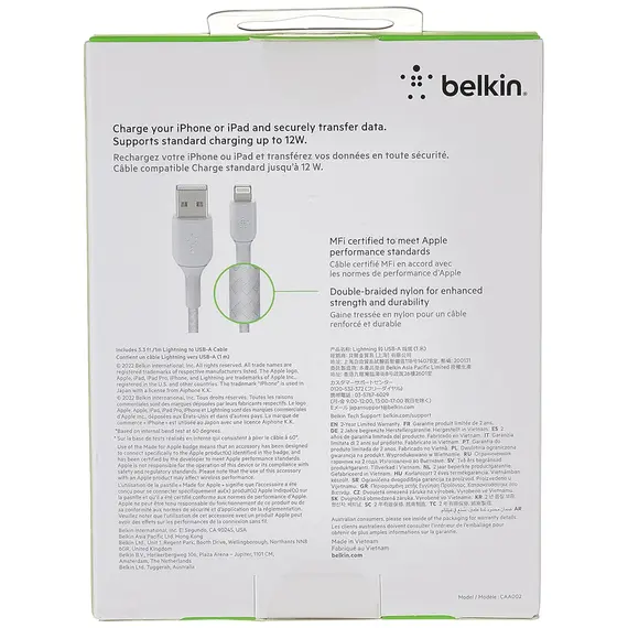 USB კაბელი BELKIN CAA002BT1MWH APPLE IPHONE CHARGER USB TO LIGHTNING, 4 image - TechMall.geUSB კაბელი BELKIN CAA002BT1MWH APPLE IPHONE CHARGER USB TO LIGHTNING, 4 image - TechMall.ge ,USB კაბელი BELKIN CAA002BT1MWH APPLE IPHONE CHARGER USB TO LIGHTNING, 4 image - TechMall.ge